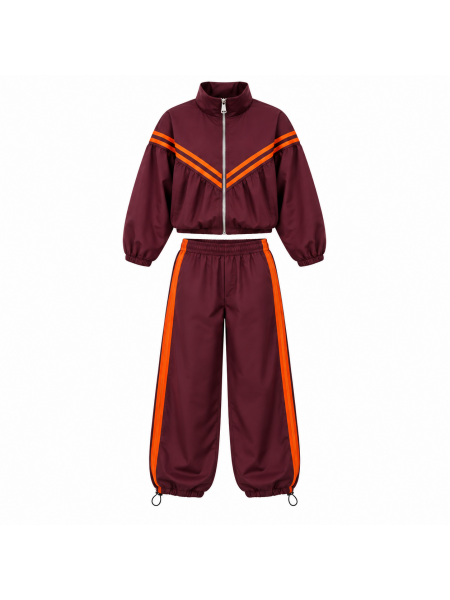 Completo Tuta Donna Sport Chic Con Bande A Contrasto 