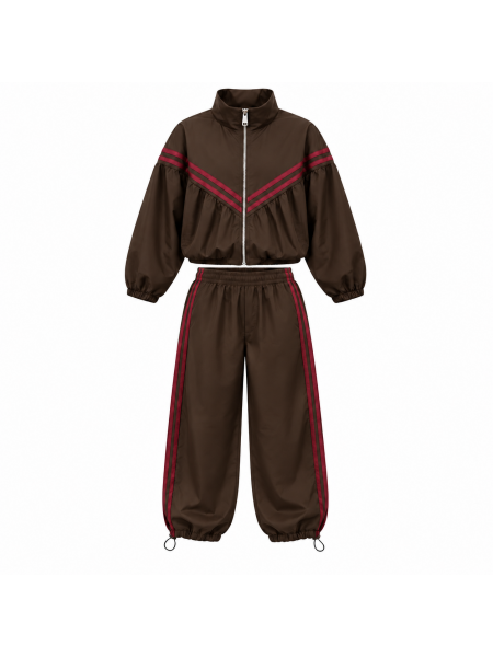 Completo Tuta Donna Sport Chic Con Bande A Contrasto 