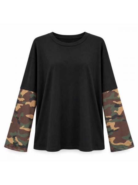 Maglia Con Maniche Mimetiche
