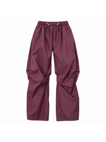 Pantaloni Ampi Con Pieghe E Vita Regolabile