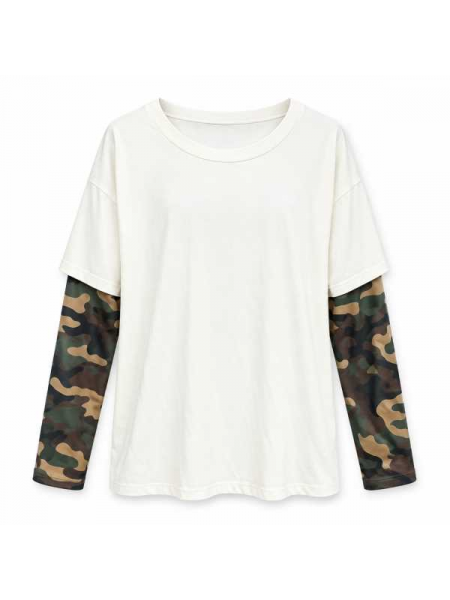 Maglia Con Maniche Mimetiche