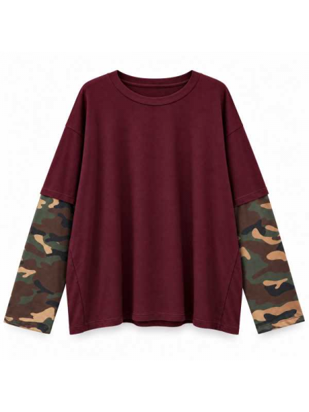 Maglia Con Maniche Mimetiche