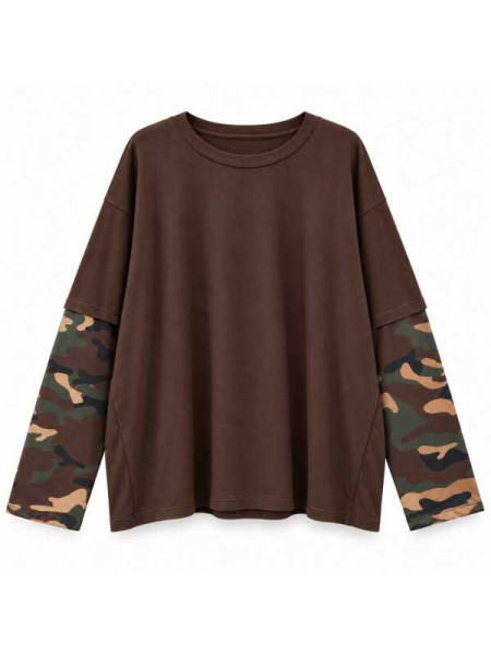 Maglia Con Maniche Mimetiche