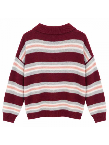 Maglia A Righe Con Collo Polo