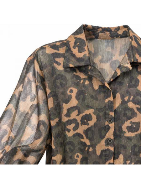 Camicia Camouflage Con Dettagli Luminosi