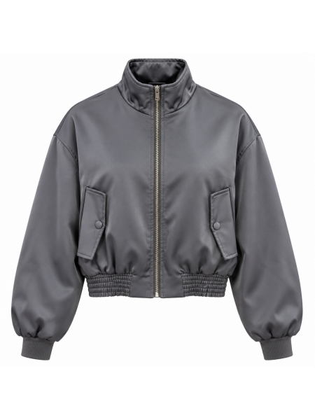 Bomber Donna Beige Con Collo Alto E Zip

 Lumina