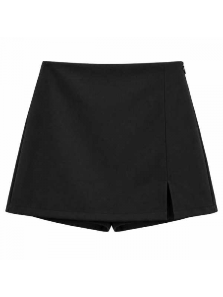 Gonna Pantalone Mini Con Spacco Frontale