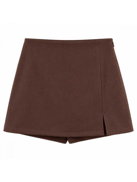 Gonna Pantalone Mini Con Spacco Frontale