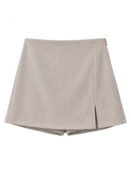 Gonna Pantalone Mini Con Spacco Frontale