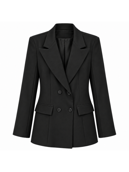 Blazer Doppiopetto Con Revers Ampi