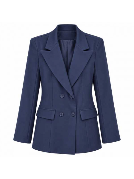 Blazer Doppiopetto Con Revers Ampi