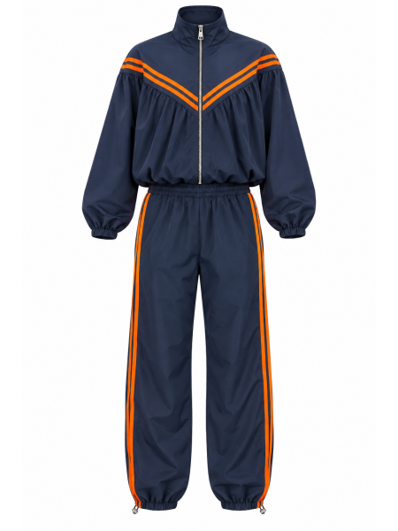Completo Donna Sportivo Con Bande A Contrasto – Giacca E Pantalo
