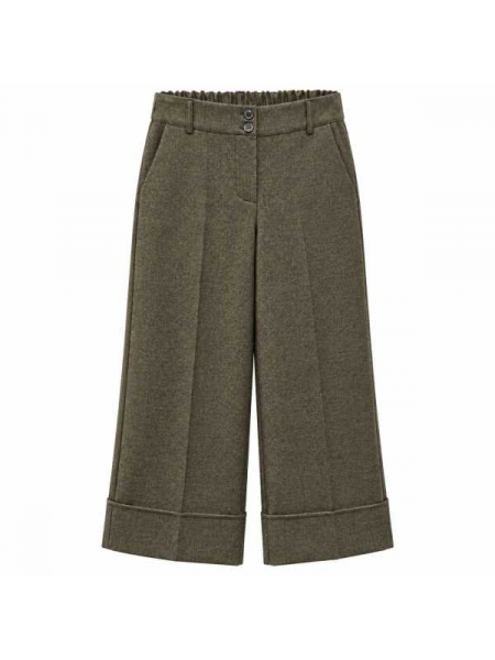 Pantalone Donna Elegante A Palazzo Con Risvolto Sul Fondo – Crea
