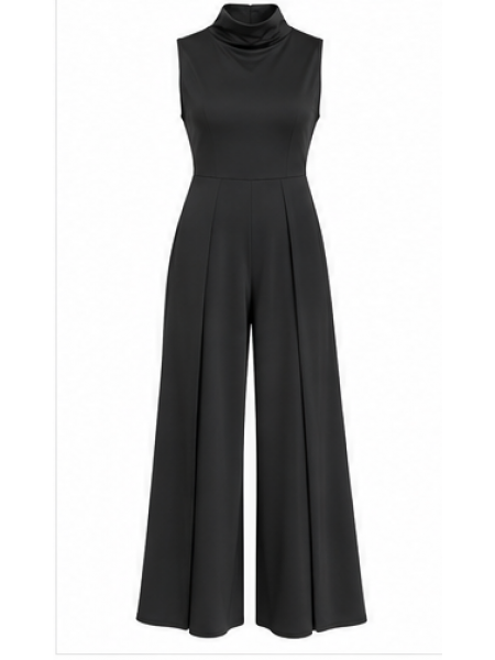 Jumpsuit Elegante Donna Con Collo Morbido E Schiena Scoperta – P