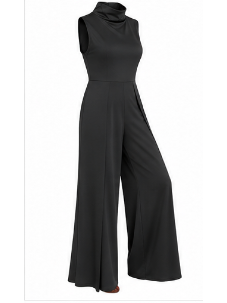Jumpsuit Elegante Donna Con Collo Morbido E Schiena Scoperta – P