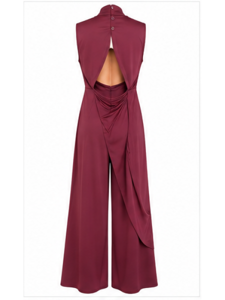 Jumpsuit Elegante Donna Con Collo Morbido E Schiena Scoperta – P