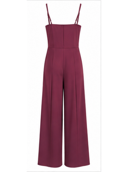 Jumpsuit Donna Elegante Con Corpetto Drappeggiato E Pantalone Pa