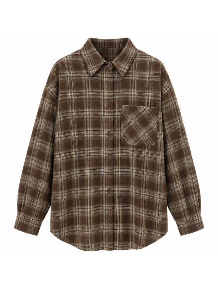Camicia Tartan Bordeaux In Tessuto Leggermente Flanellato – Tagl