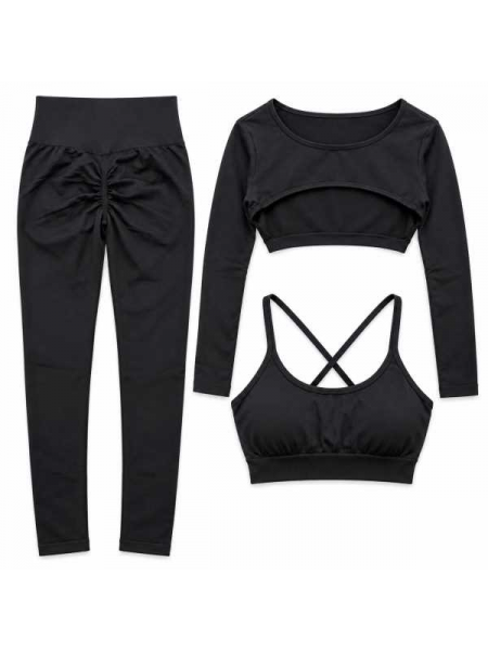 Coordinato 3 Pezzi Con Top, Coprispalle E Leggings
