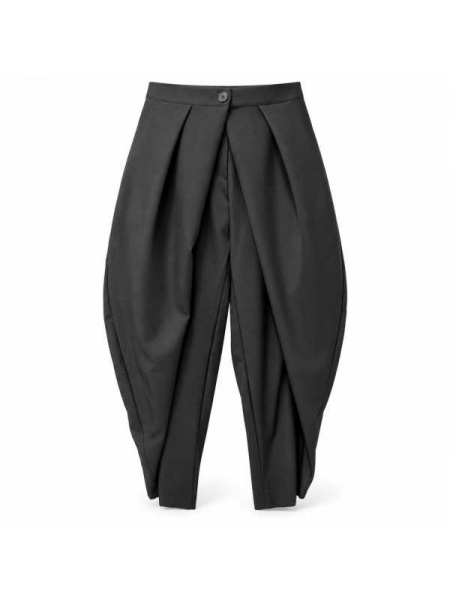 Pantalone Balloon A Vita Alta Con Pinces